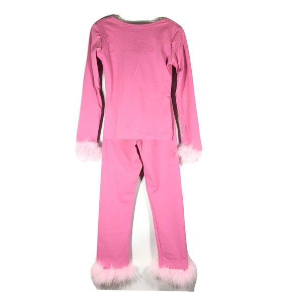Sleeper Womens Weekend Chic Set Feather Top With Leggings XL 10-14 Pink - Picture 2 of 15